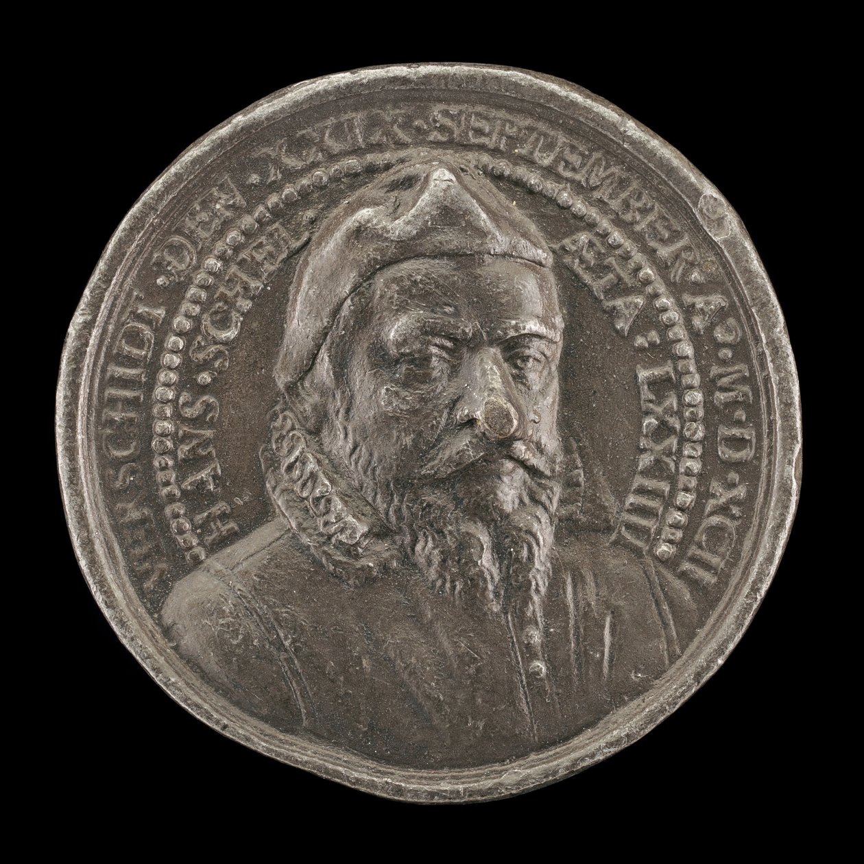 Hans Schel, 1518-1592, patricier av Nürnberg [forside], 1592. av Matthäus Carl