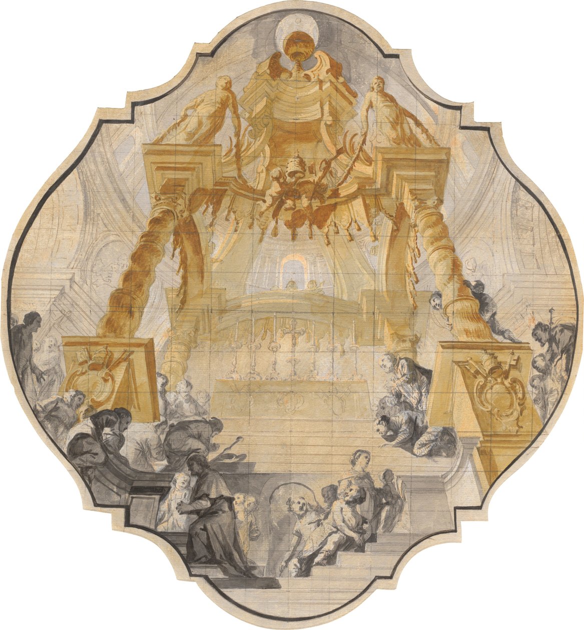 Tilbedere ved St. Peters grav av Matthäus Günther