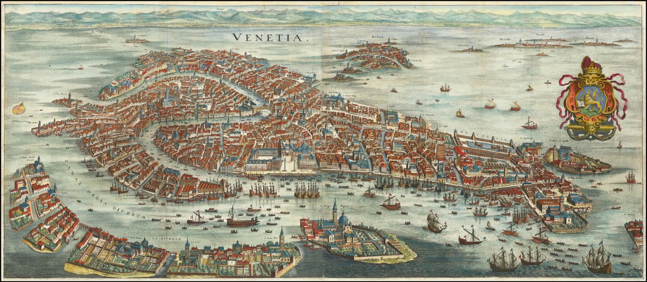 Fugleperspektiv av Venezia fra 1636 av Matthäus Merian av Matthaus Merian