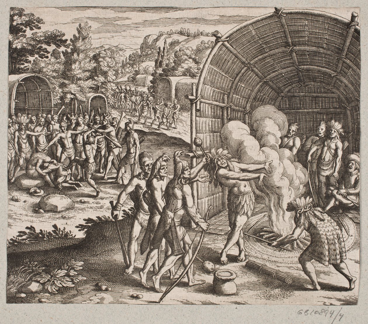 I kong Pamukes residens begynte de denne seremonien av Matthäus Merian d.Æ.
