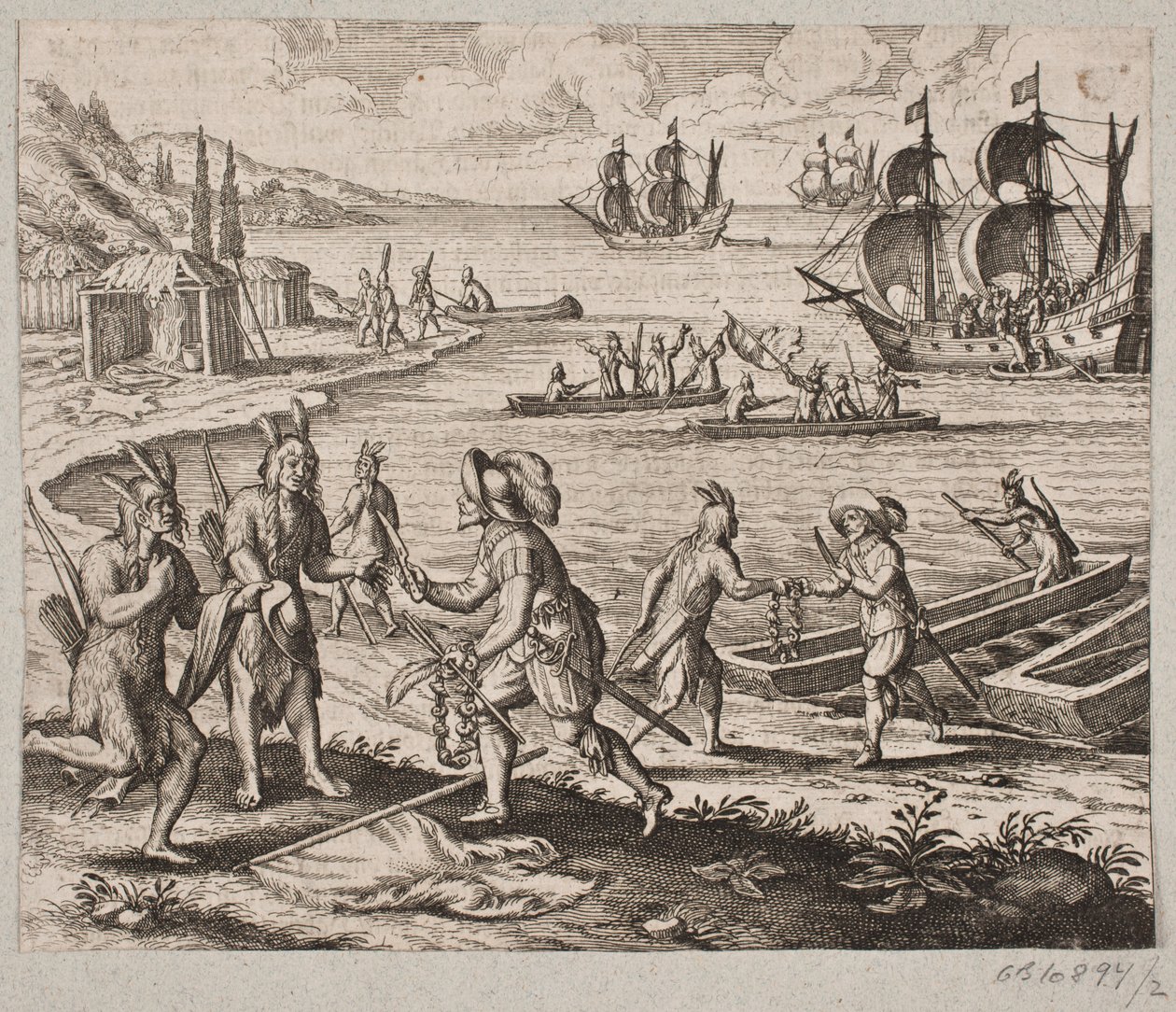 Slik ble en naturlig havn overlevert til de utsendte engelskmennene av Matthäus Merian d.Æ.