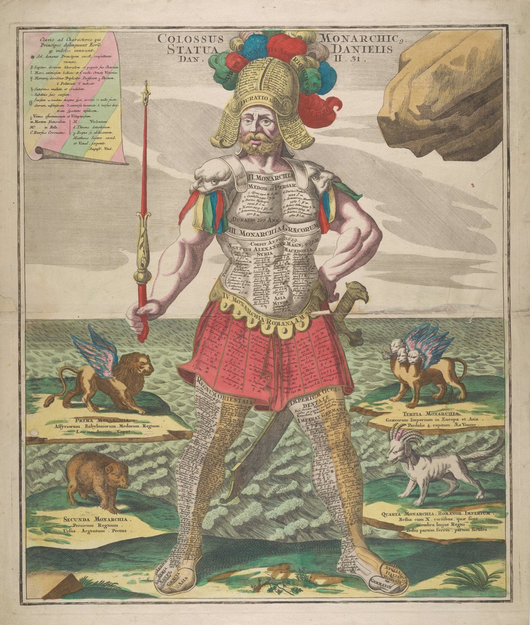 Colossus Monarchic Statue av Daniel, 1730. av Matthaeus Seutter
