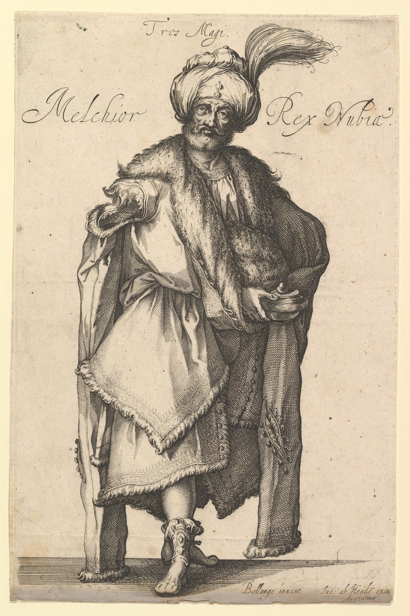 Melchior, etter Three Magi-serien av Jacques Bellange, ca. 1615. av Matthaus Merian