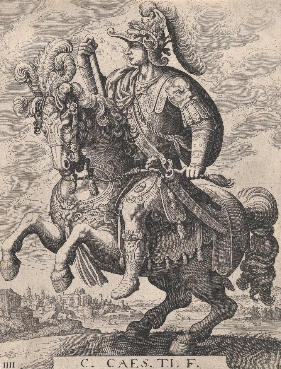 Plate 4: Keiser Gaius til hest, fra 
