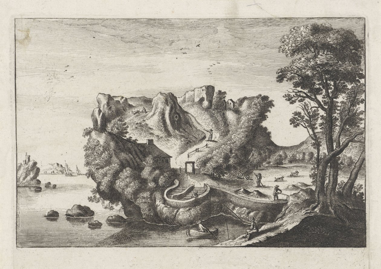 Antropomorfisk landskap i form av en manns hode av Matthaus the Elder (after) Merian