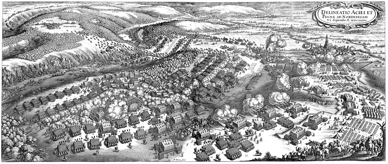 Slaget ved Nördlingen 6. september 1634, 1670 av Matthaus the Elder Merian