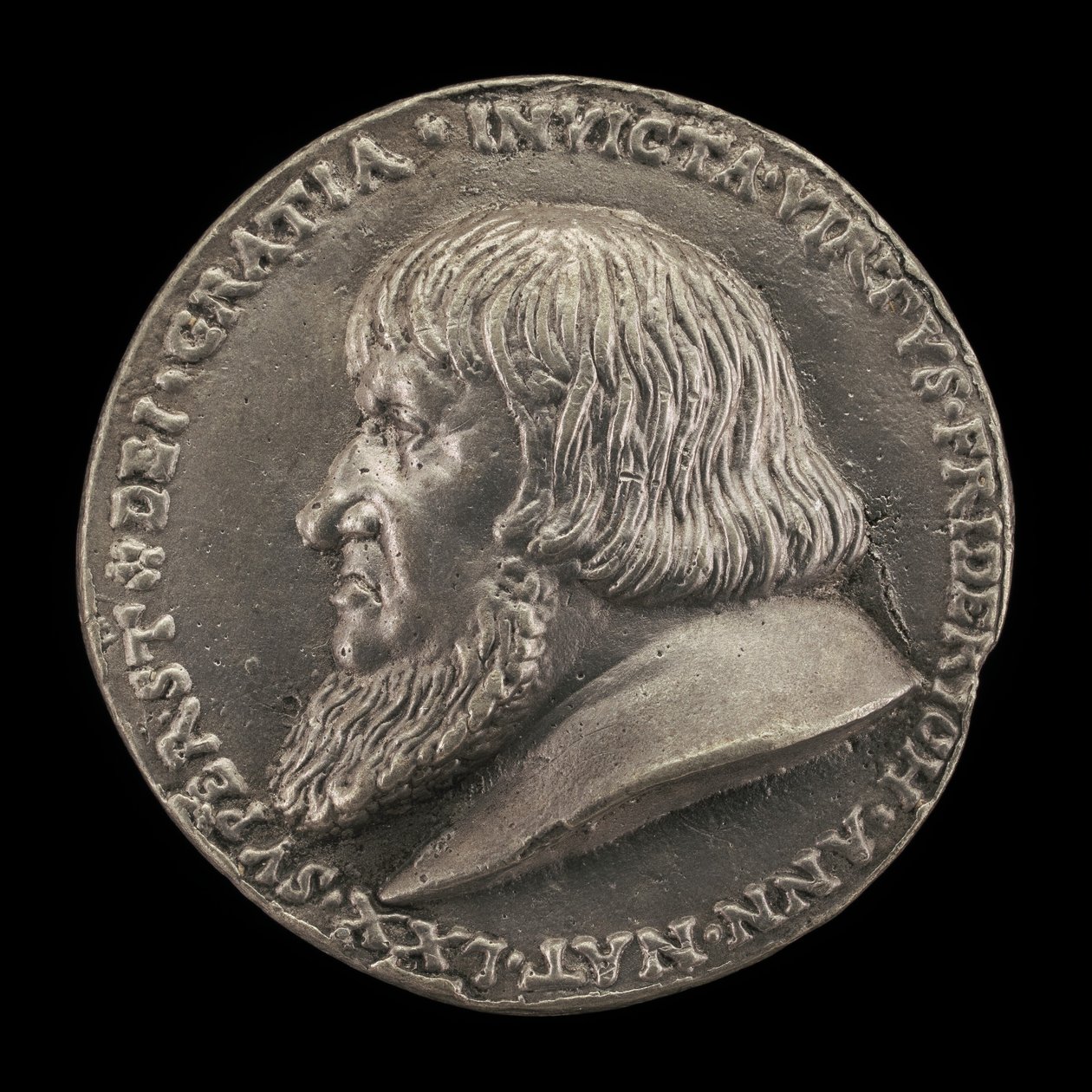 Fredrik den eldre, 1460-1536, markgreve av Brandenburg-Ansbach 1486 [forside], 1528. av Matthes Gebel