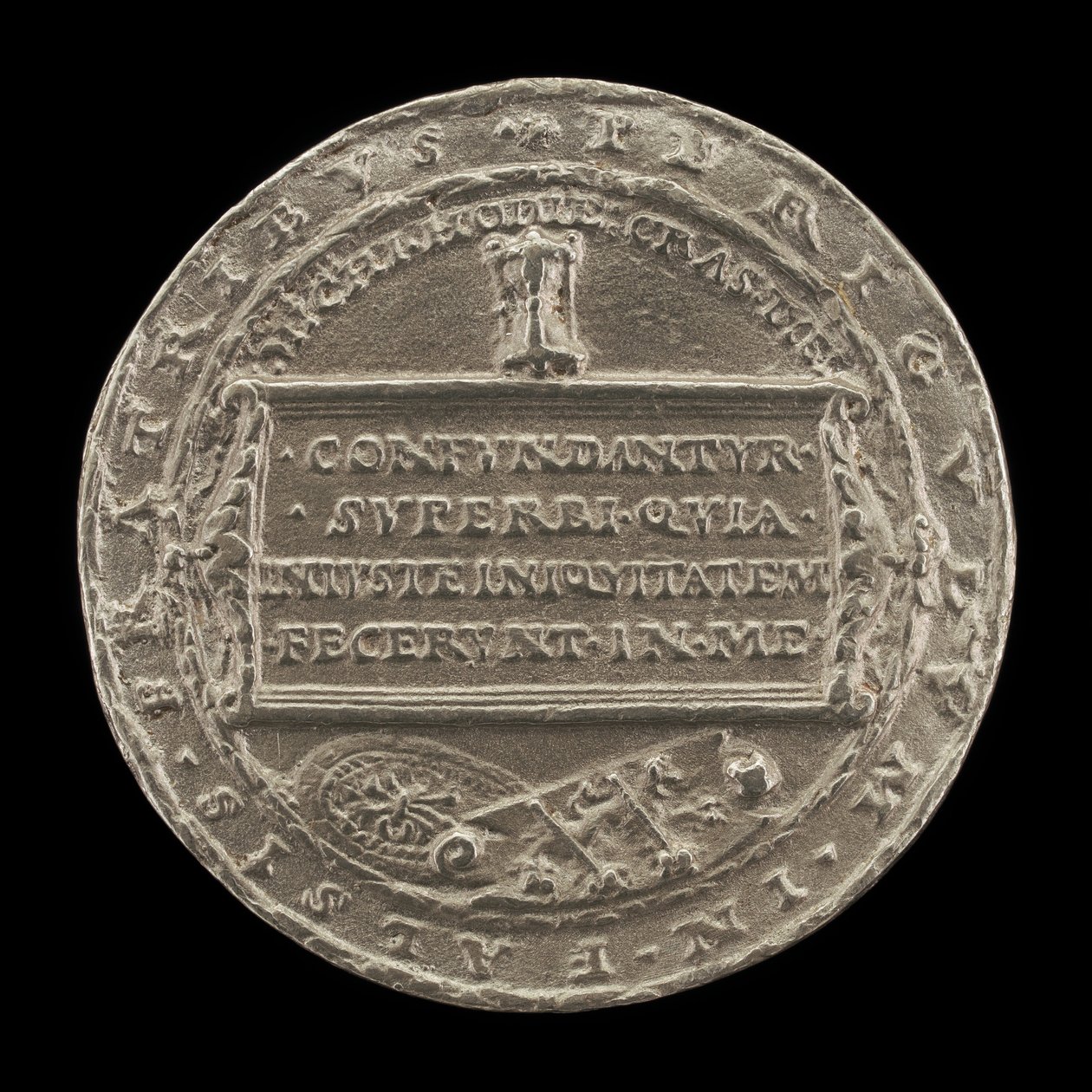Timeglass på en påskrevet nettbrett [revers]. av Matthes Gebel