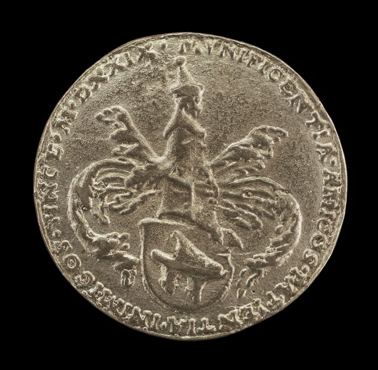 Shield of Arms, Crest and Mantling [revers], 1529. av Matthes Gebel
