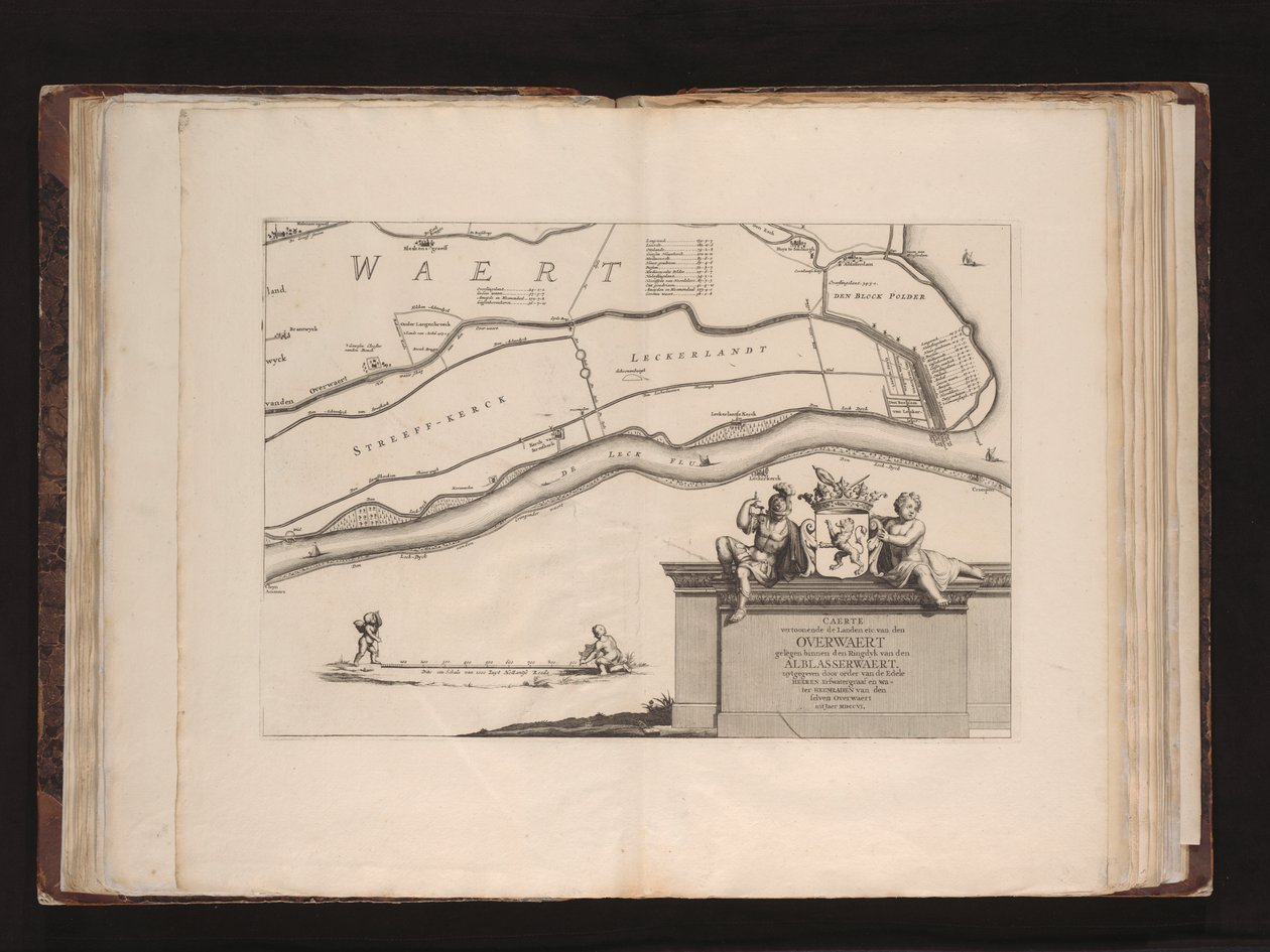 Caerte som viser landene etc. van den Overwaert som ligger innenfor ringdyk van den Alblasserwaert av Mattheus van Nispen