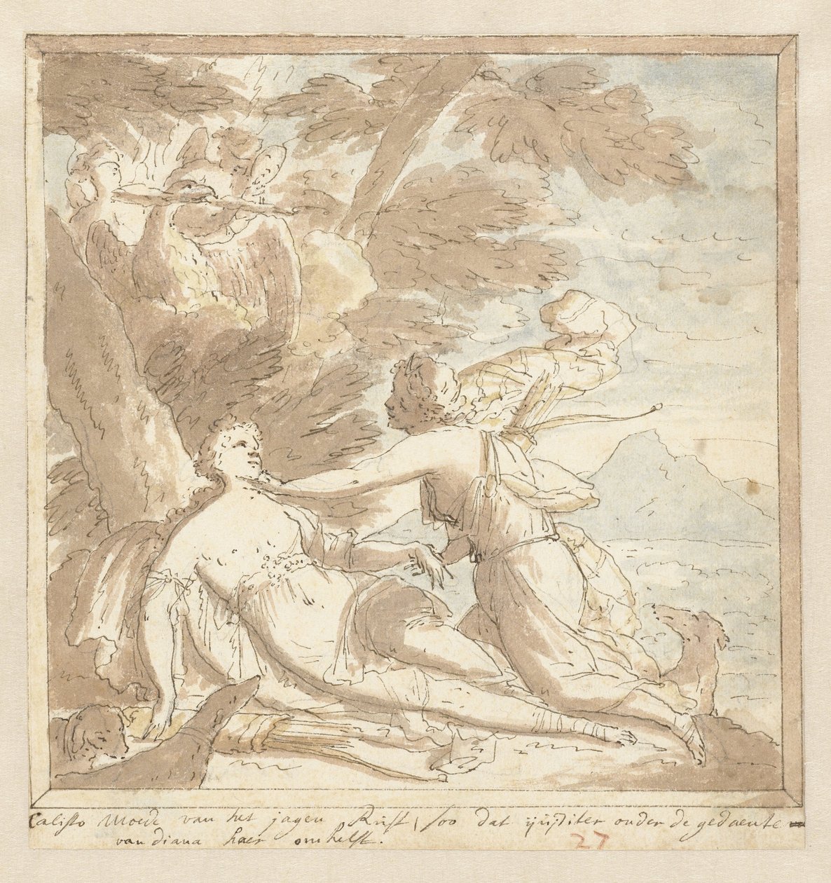 Jupiter i Callisto av Mattheus Terwesten
