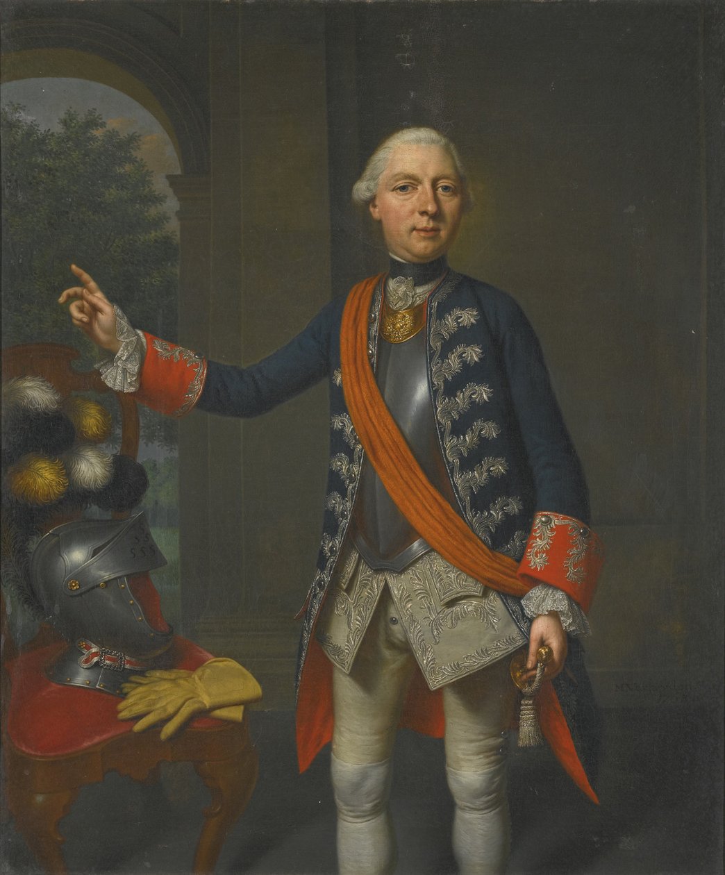 Portrett av Friedrich Wilhelm Ernst, greve av Schaumburg-Lippe 1724-1777, 1763 av Mattheus Verheyden
