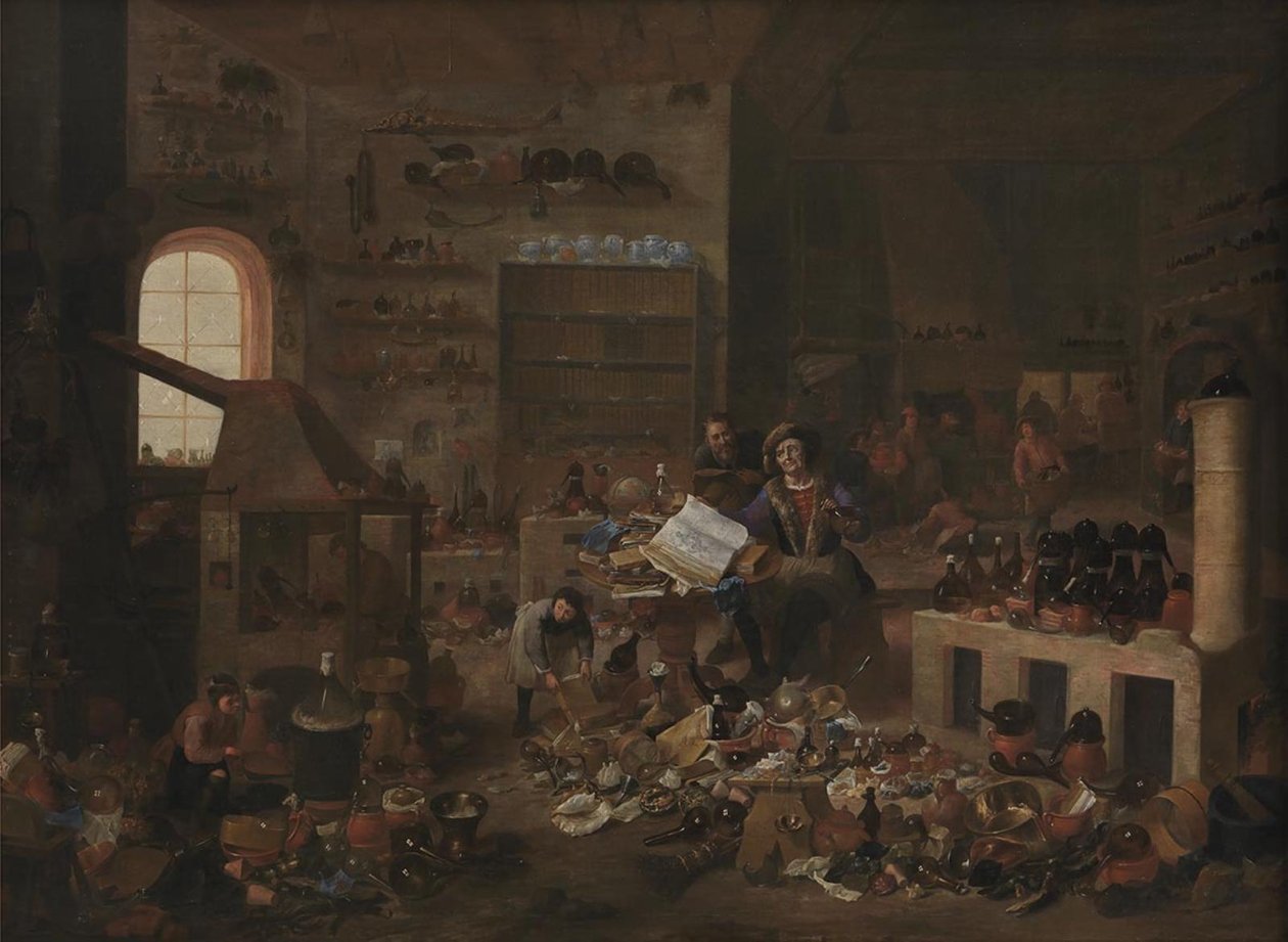 En alkymist i sitt laboratorium av Mattheus van Helmont