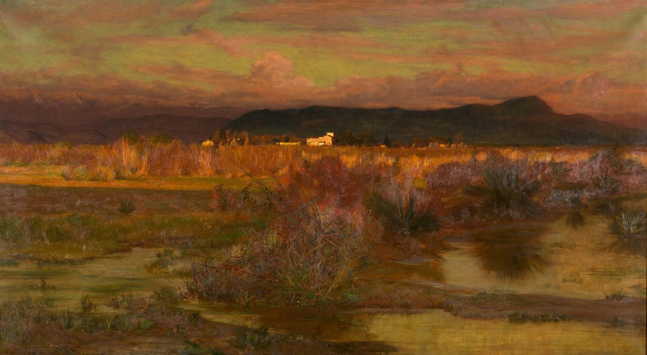 Etterglød i Italia - kveld, 1909 av Matthew Ridley Corbet