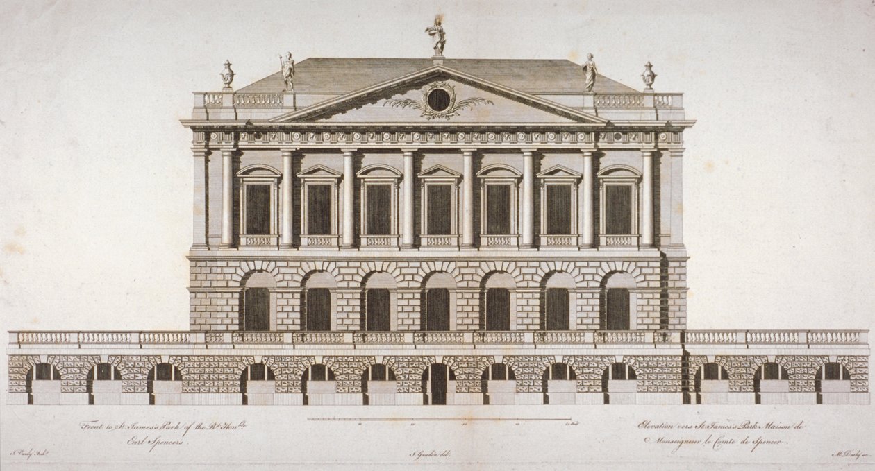 Høyde av Buckingham House, St James