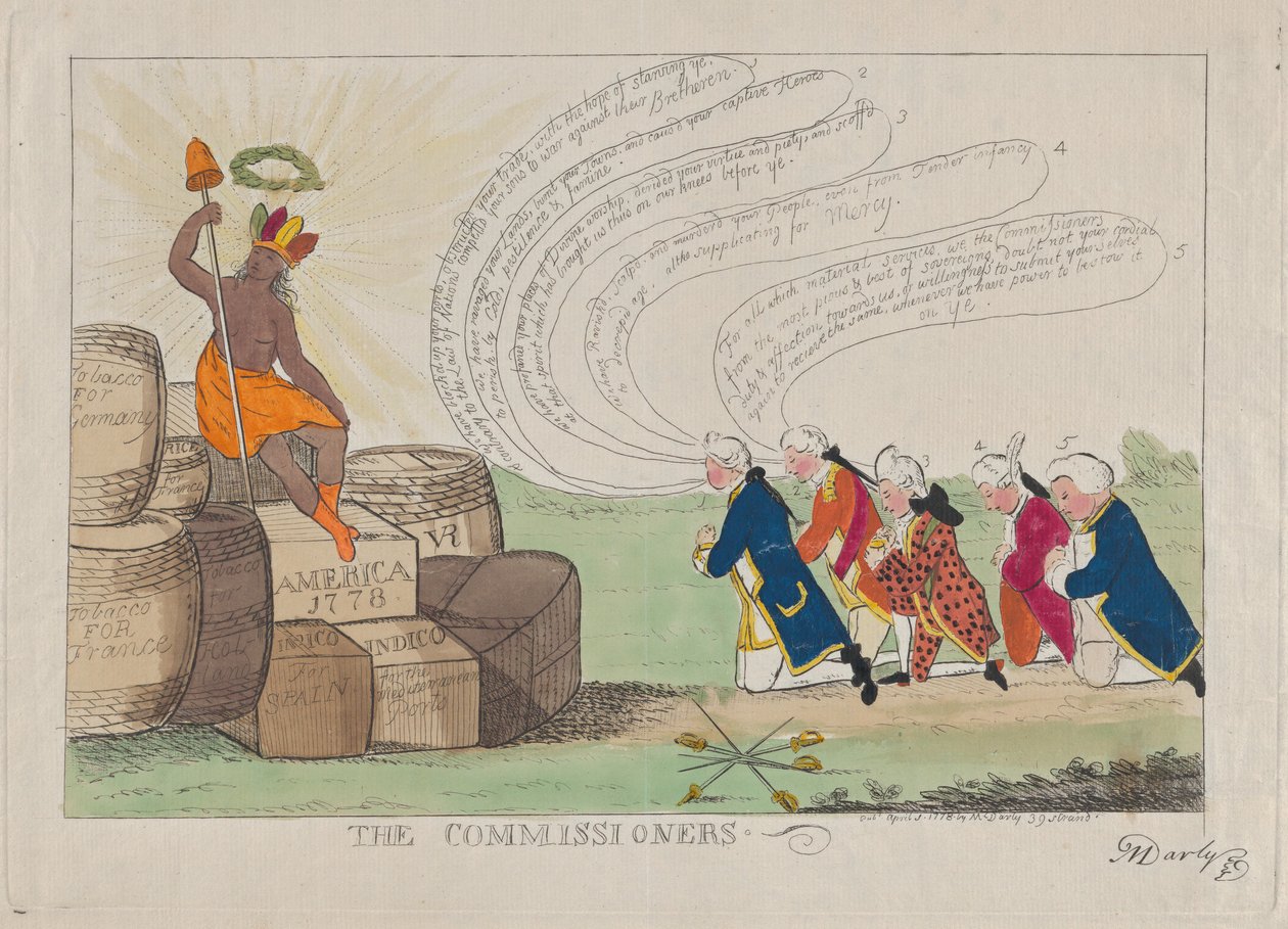 Kommissærene, 1. april 1778. av Matthew Darly
