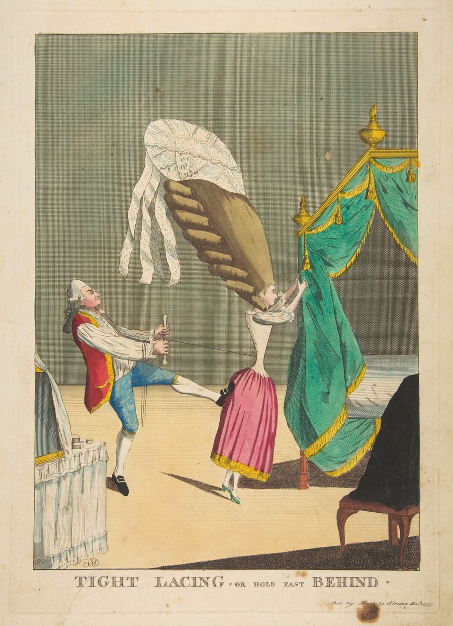 Tett snøring eller hold fast bak, 1. mars 1777. av Matthew Darly