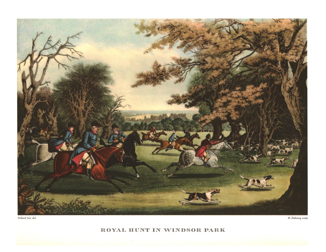 Royal Hunt i Windsor Park, tidlig på midten av 1800-tallet, ca 1955. av Matthew Dubourg