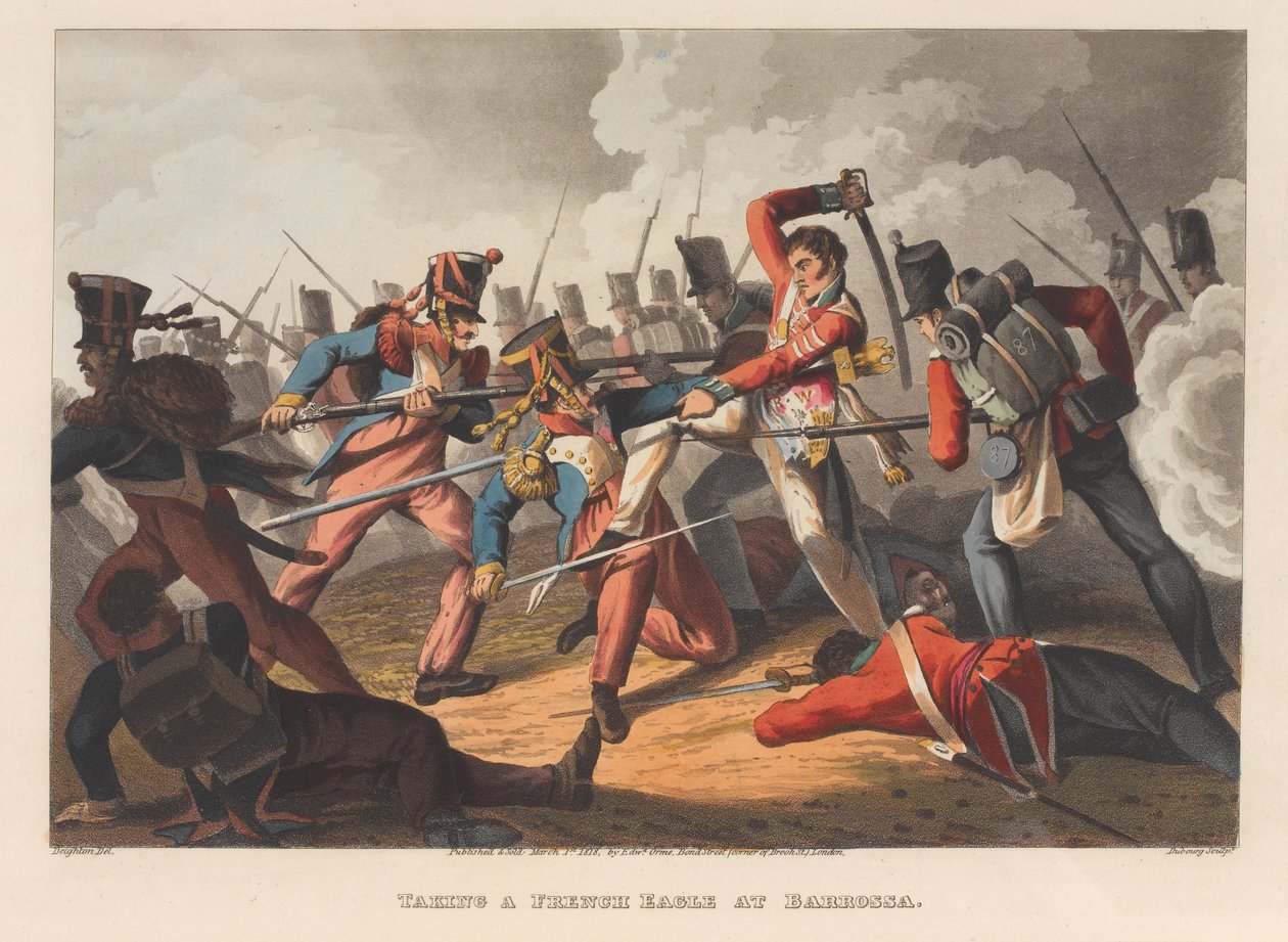Tar en fransk ørn ved Barossa, 1811 av Matthew Dubourg