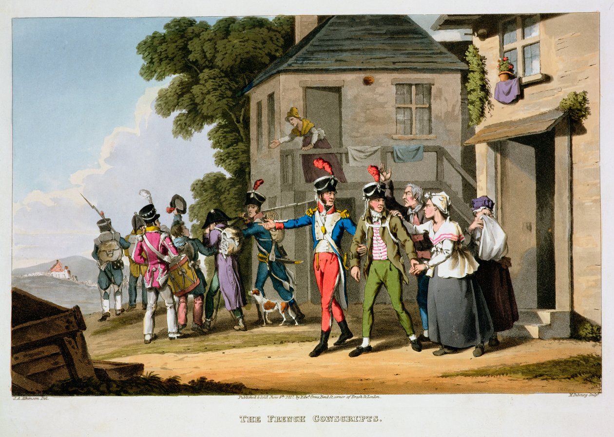 'De franske vernepliktige', 1817 av Matthew Dubourg