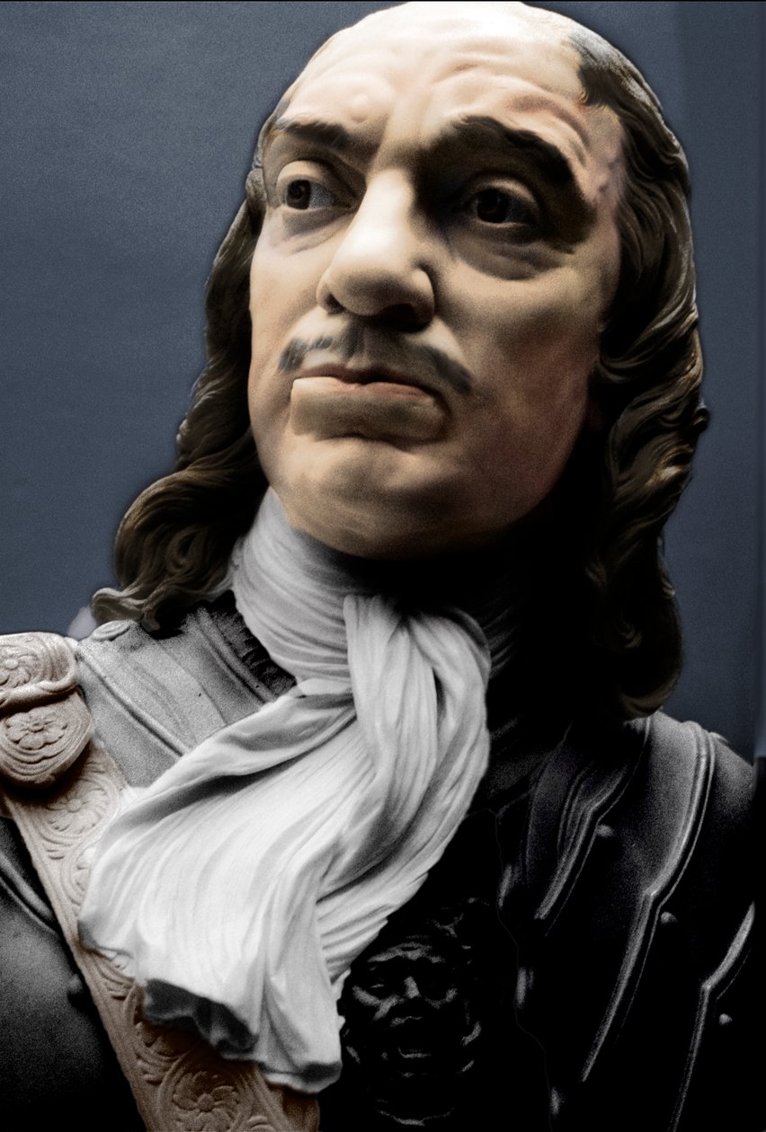 Byste av Lord Protector Oliver Cromwell, 1860 av Matthew Noble