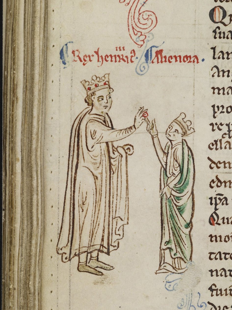 Ekteskap med Henry III og Eleanor av Provence Fra Historia Anglorum, Chronica majora av Matthew Paris