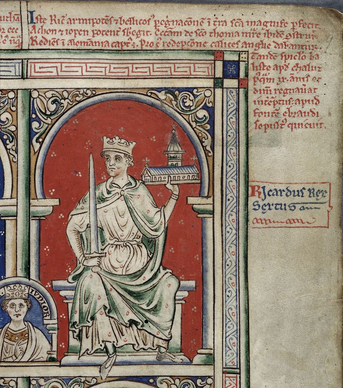 Richard I Løvehjerte fra Historia Anglorum, Chronica majora av Matthew Paris