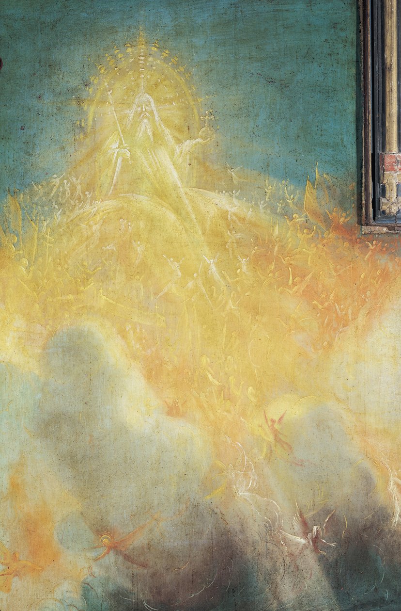 Gud Faderen fra Isenheim-altertavlen, detalj fra Jomfruen og barnet med engler, ca. 1512-16 av Matthias Grünewald