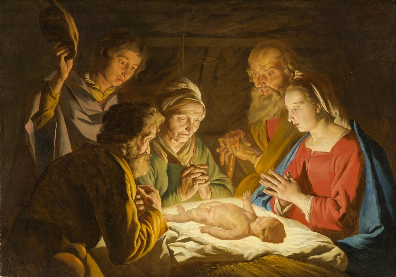 Hyrdenes tilbedelse av Matthias Stom