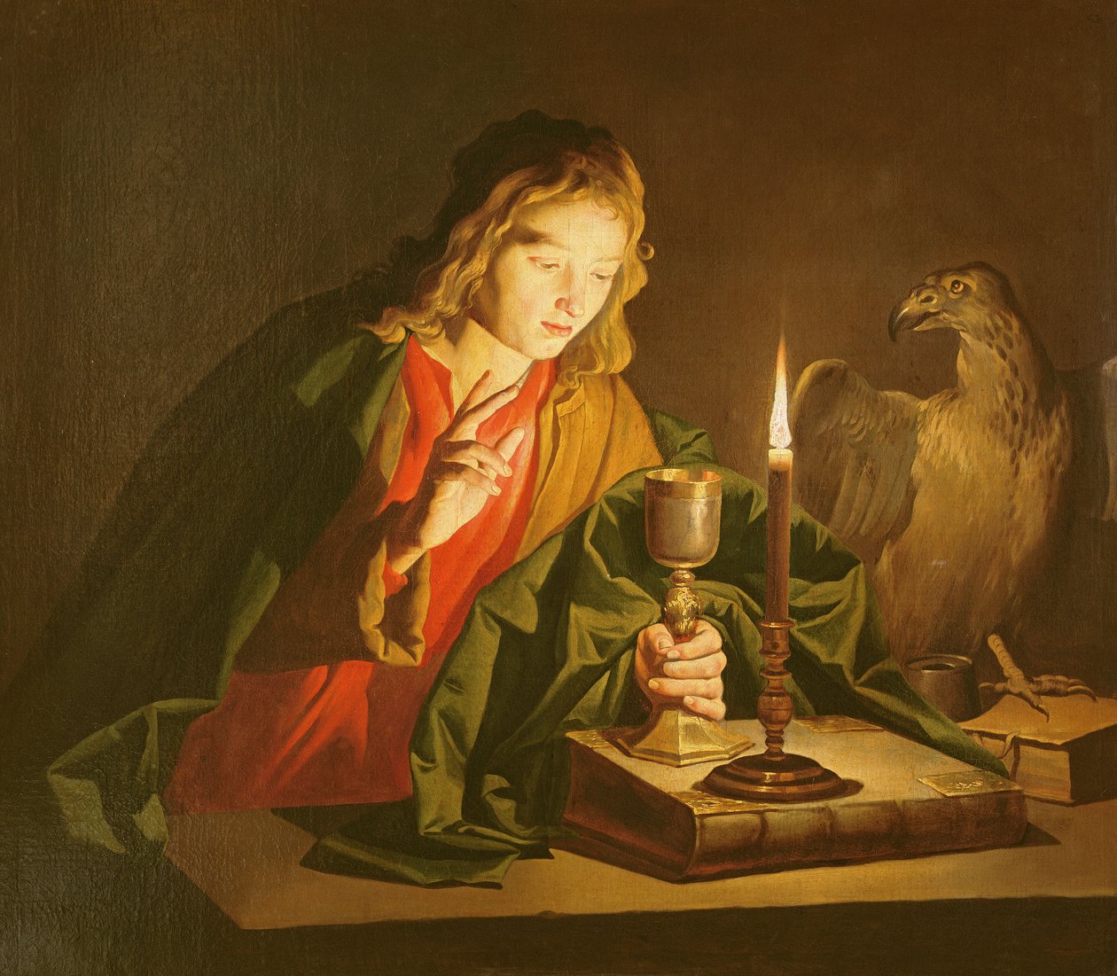 Evangelisten Johannes, ca. 1633-39 av Matthias Stomer