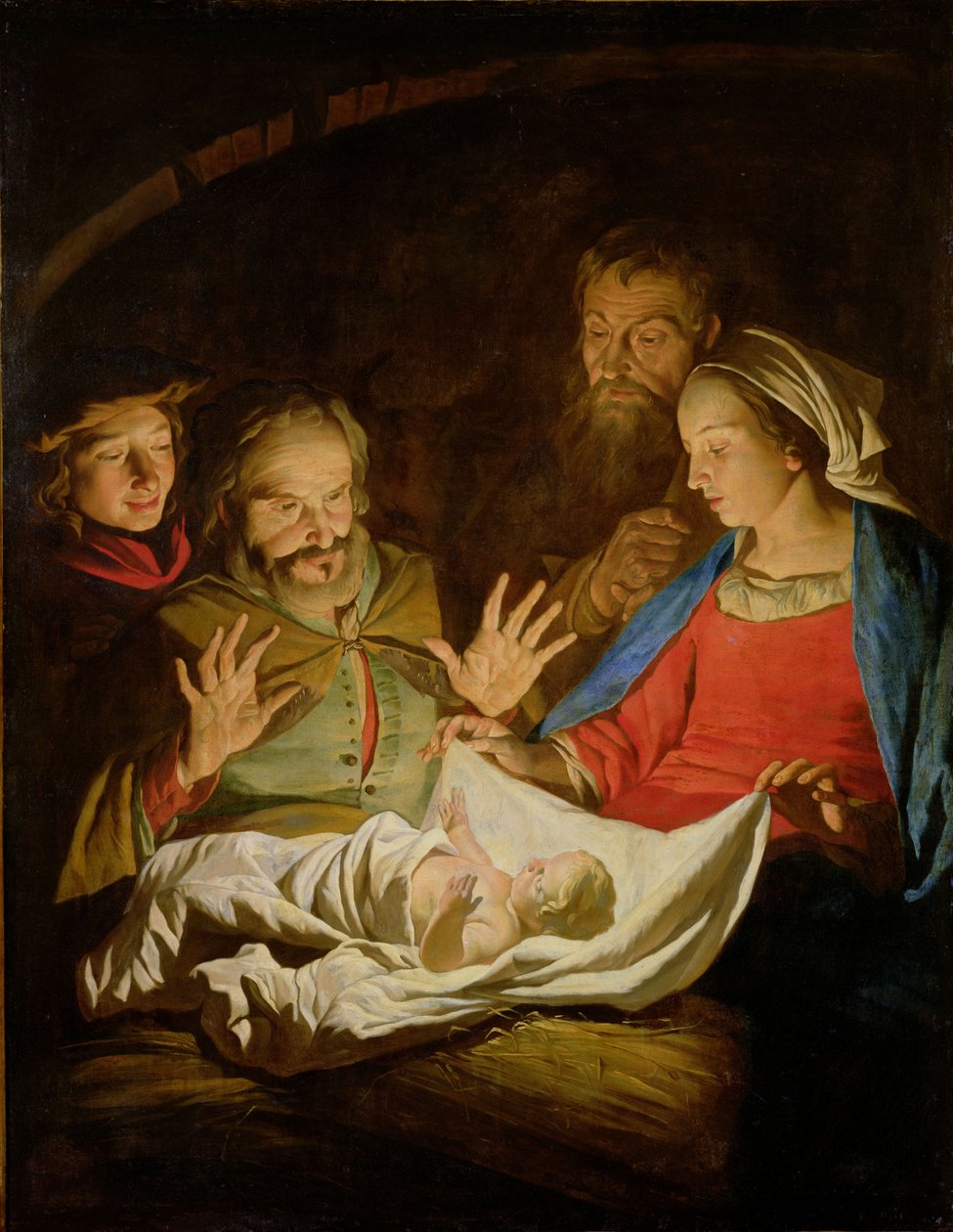 Hyrdenes tilbedelse av Matthias Stomer