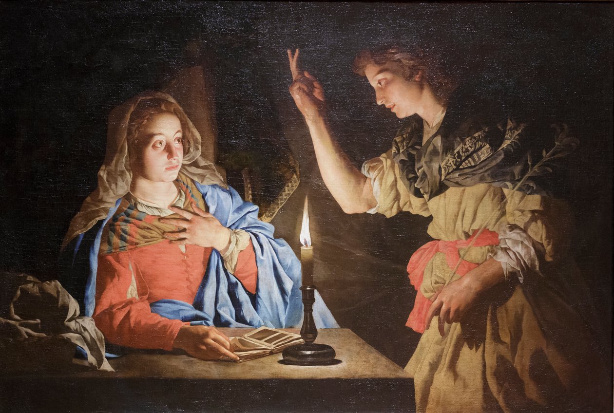 Kunngjøring av Matthias (c.1600 p.1650) Stomer