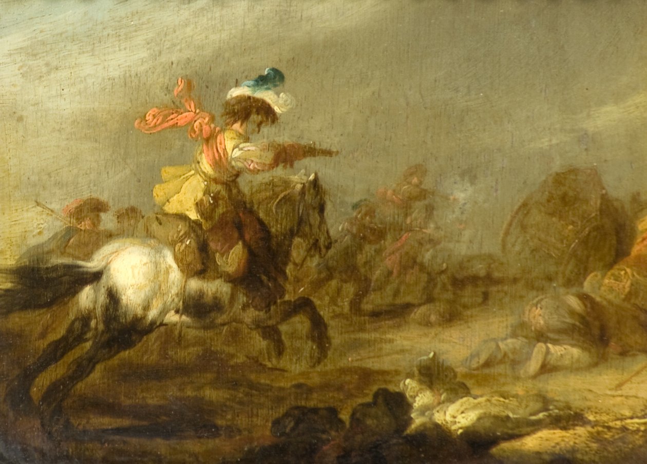 Hvit hest og figurer av Matthias (follower of) Scheits