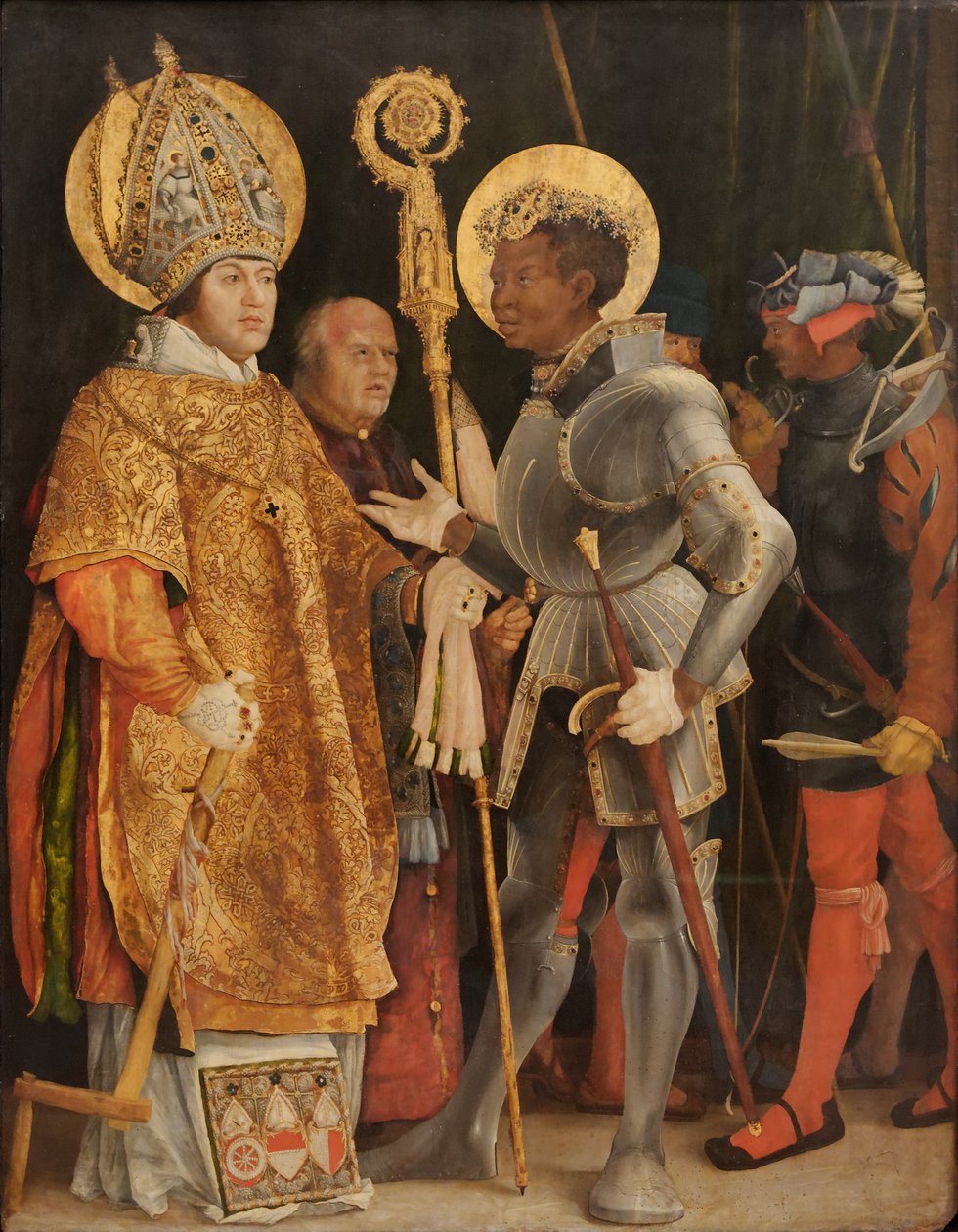 Møte mellom Sankt Erasmus og Sankt Mauritius av Matthias Grünewald