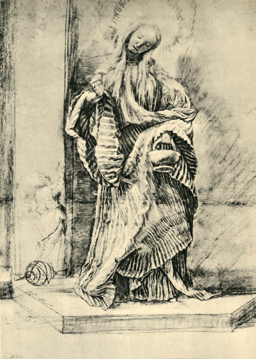 Saint Dorothy med kurv med blomster, c1520, 1943. av Matthias Gruenewald
