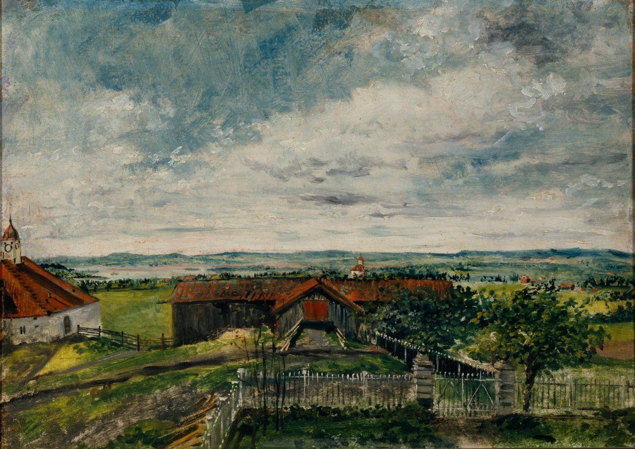 Fra Torshaug i Vang (olje om bord) av Matthias Stoltenberg