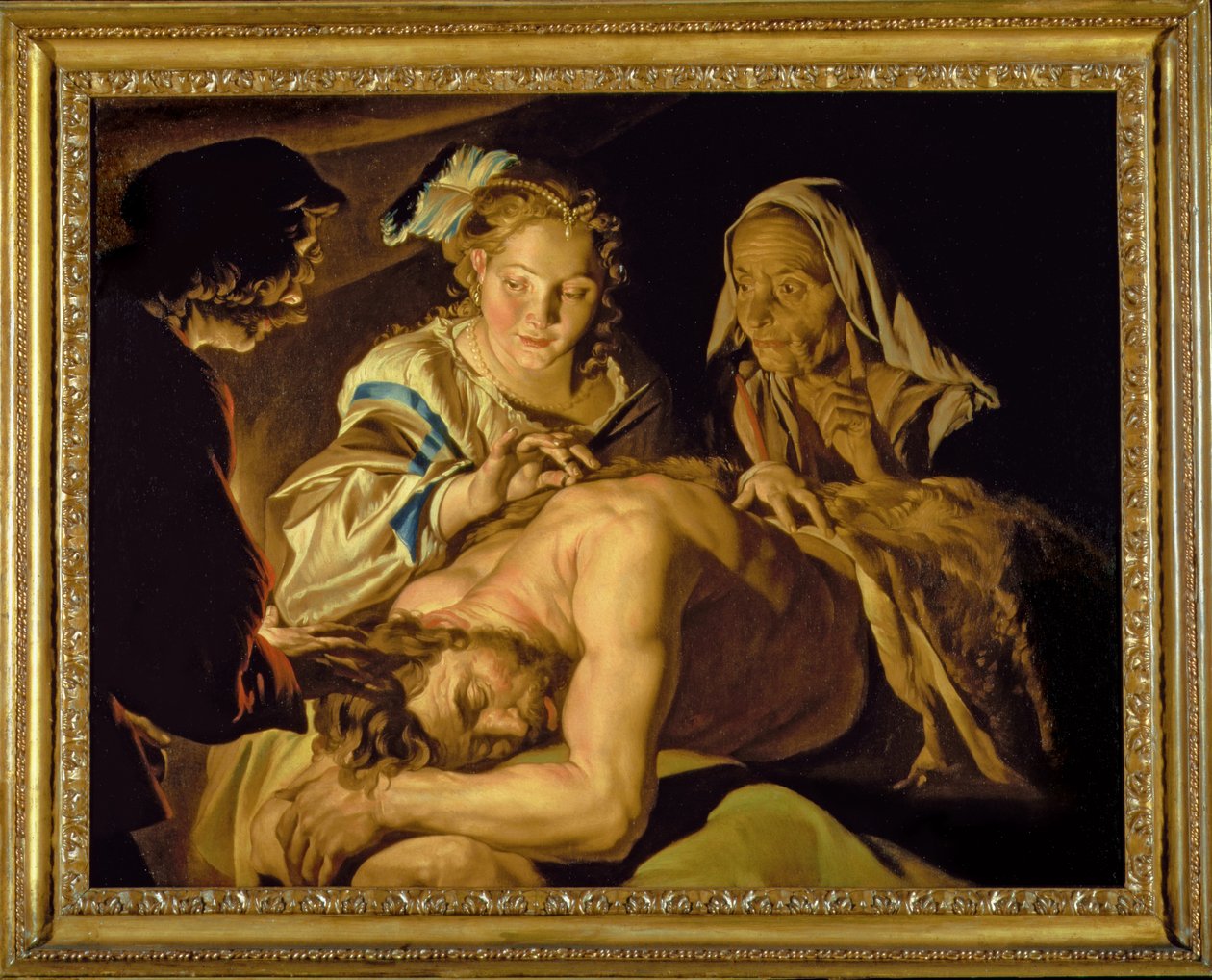 Samson og Delila av Matthias Stomer