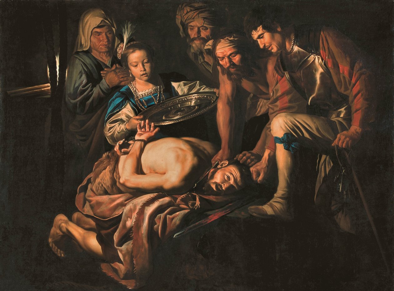 Halshuggingen av døperen Johannes, ca 1640-1645. av Matthias Stomer