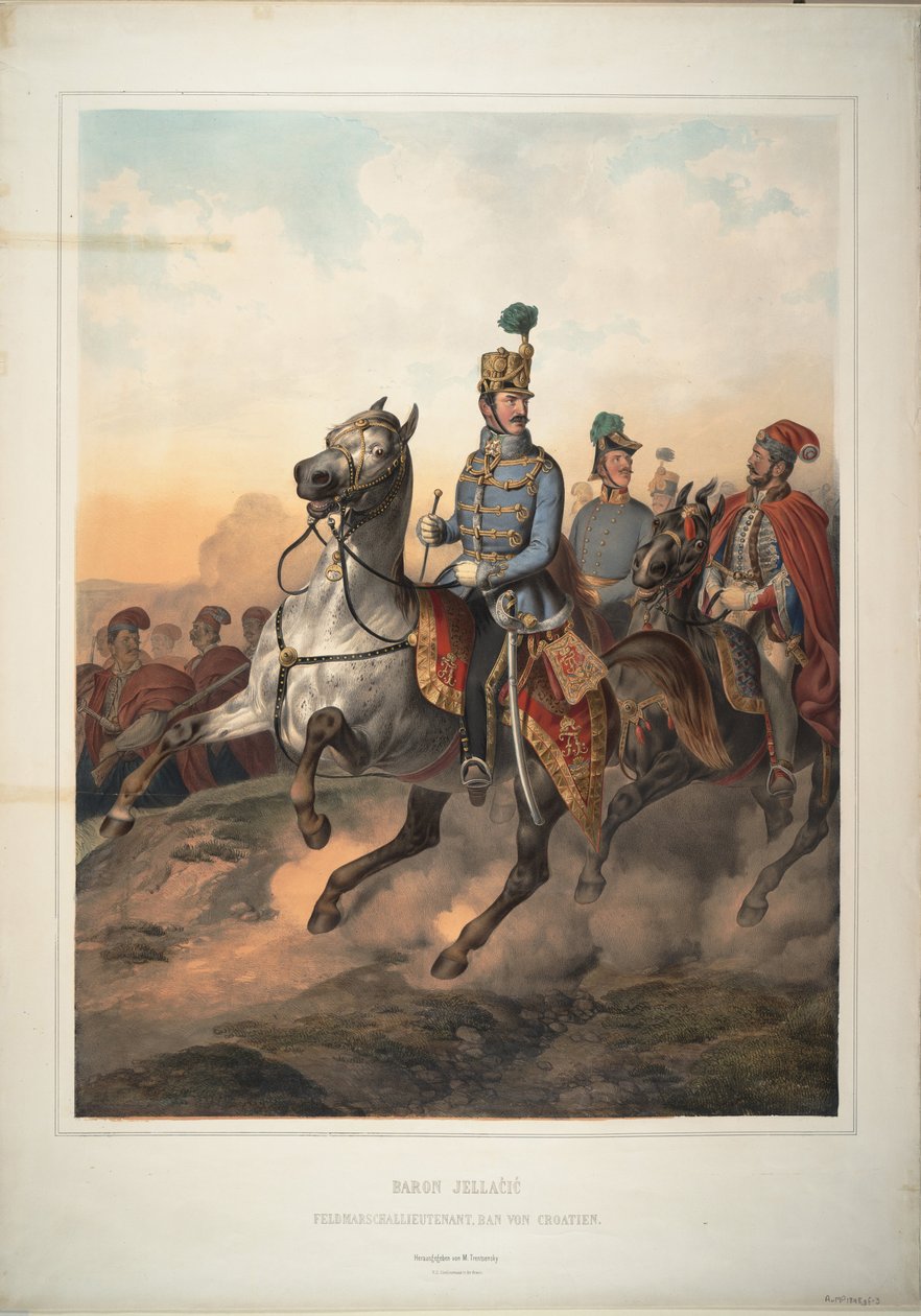 Grev Josip Jelacic av Buim, 1849 av Matthias Trentsensky
