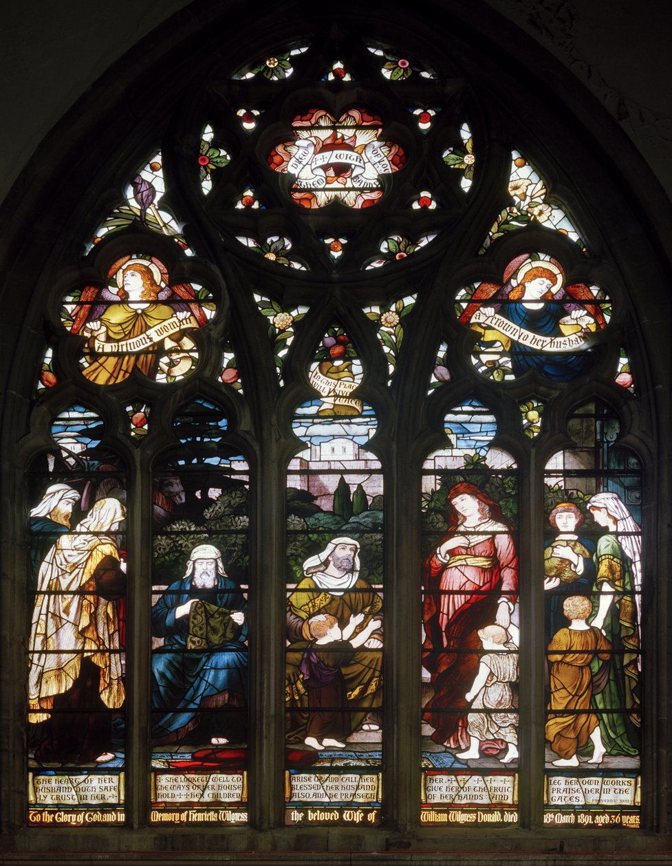 The Virtuous Woman, Holy Trinity, Leamington Spa, Cottier & Co, ca. 1890 av Matthijs Maris