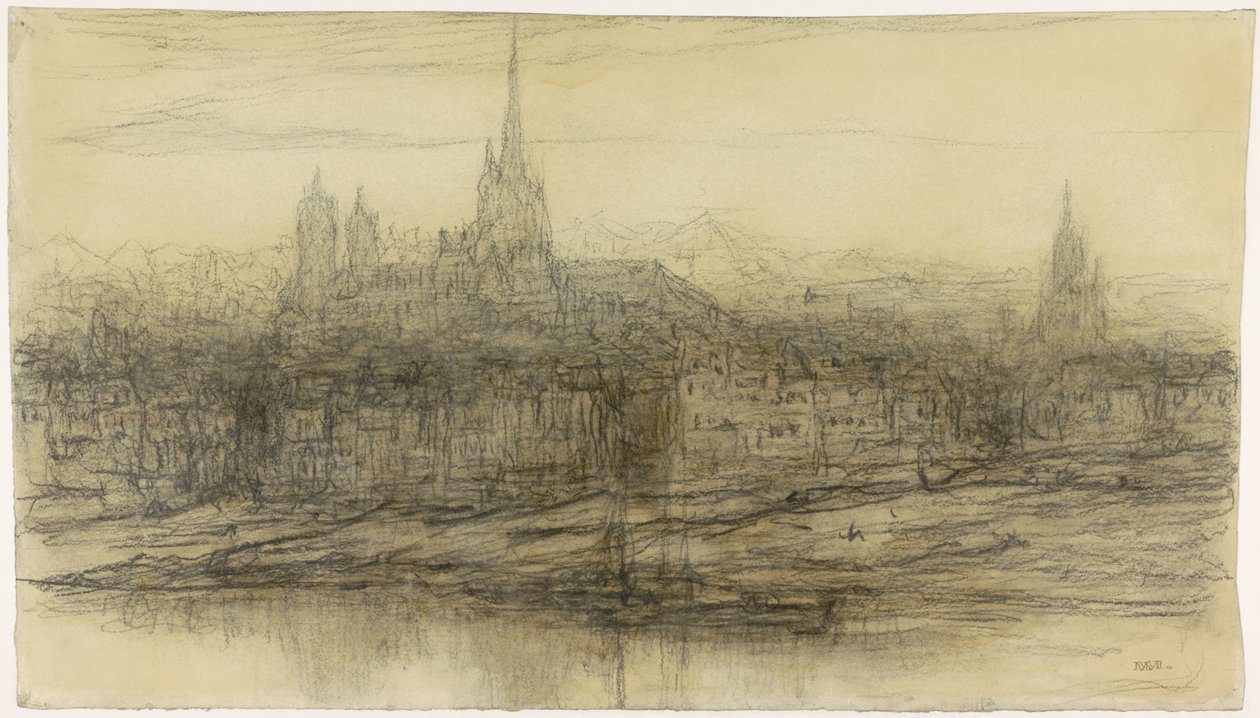 Utsikt over Rouen av Matthijs Maris
