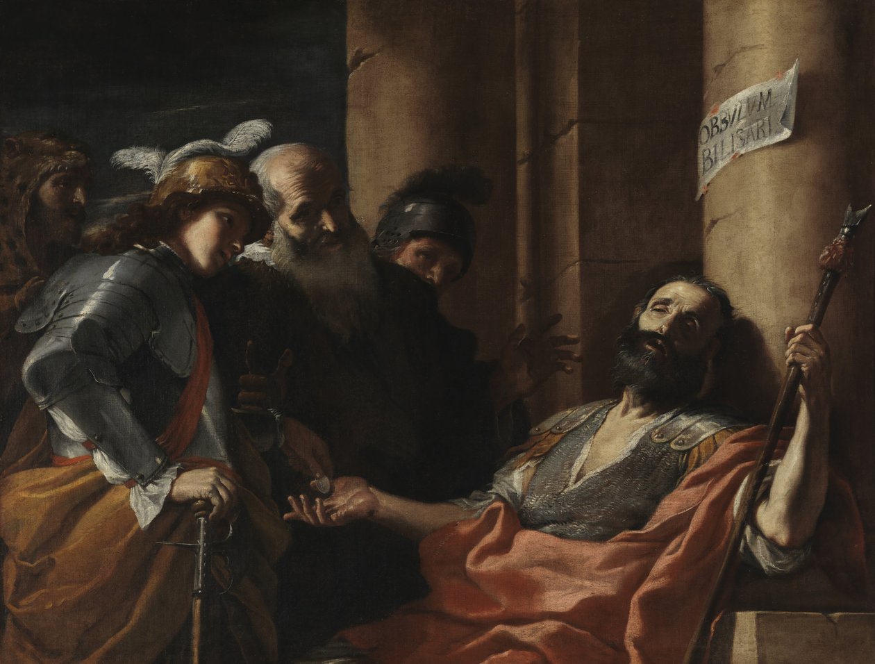 Belisarius mottar almisser av Mattia Preti