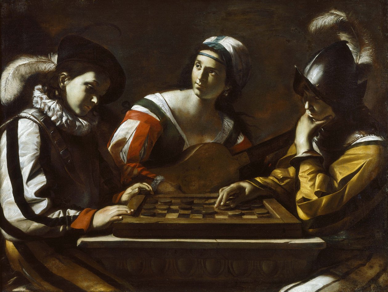 The Game of Draughts, 1630-tallet av Mattia Preti