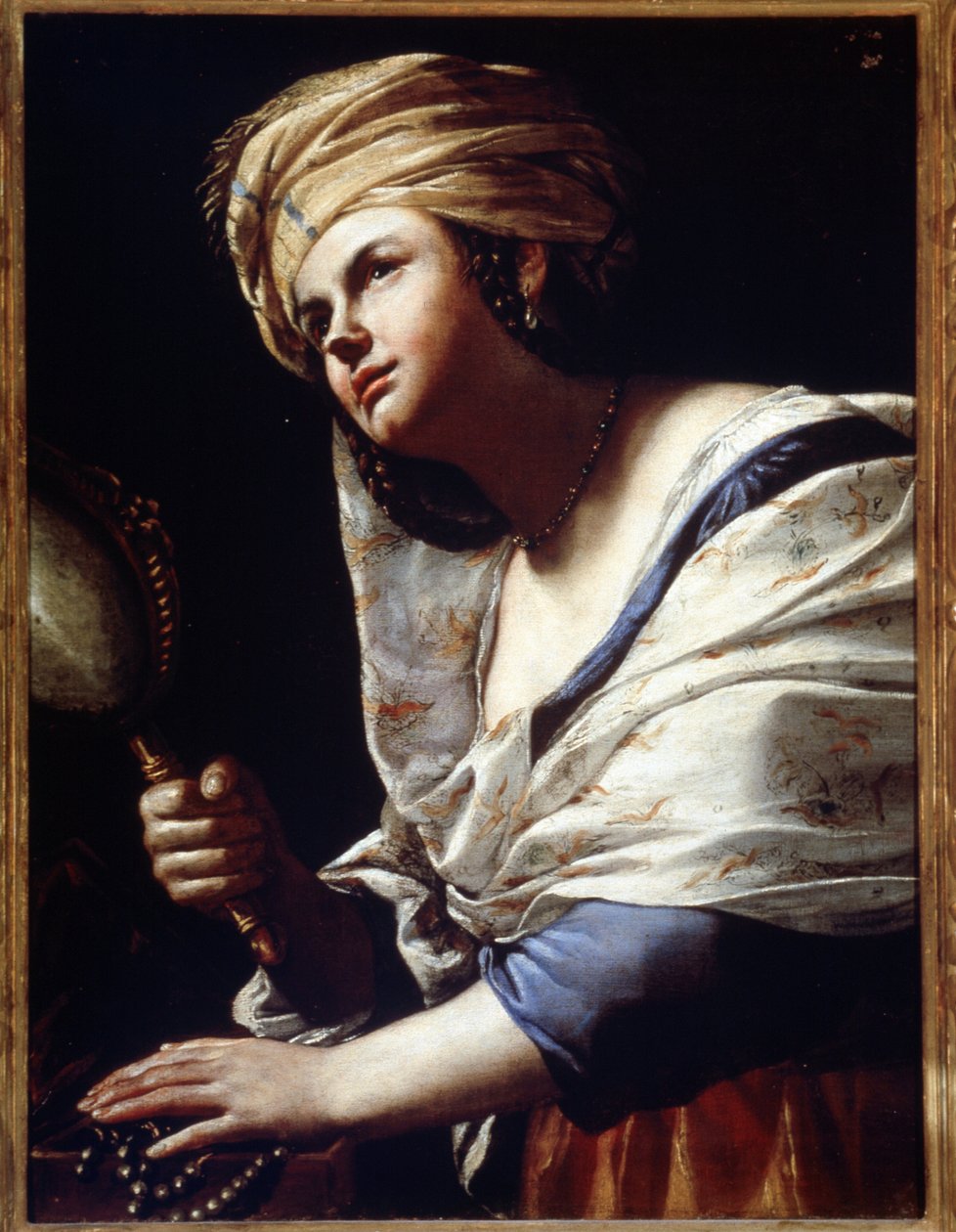 Vanite. Vanitas (forfengelighet). Peinture de Mattia Preti Den kalabriske ridder (1613-1699) av Mattia Preti