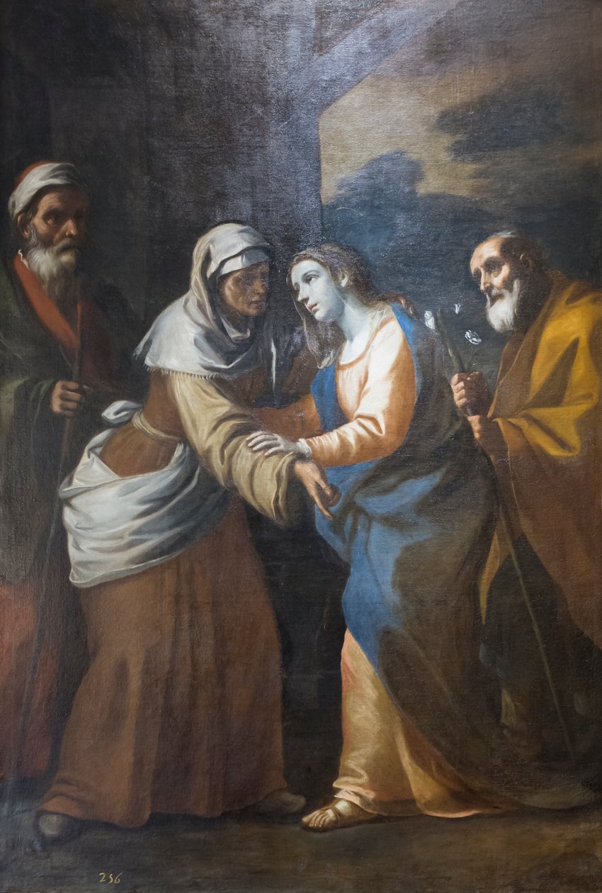 Besøk av Mattia (1613 99) (attr.to) Preti