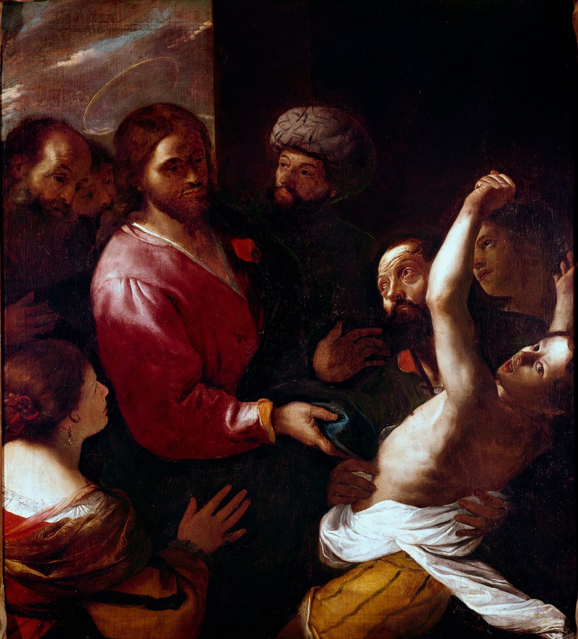 Jesus Kristus kriger en besittelse av eksorsisme. Maleri av Mattia Preti dit il Cavalier Calabrese (1613-1699) Søn. 135x118 cm Firenze, Galleri Uffizi (Kontorer) av Mattia Preti