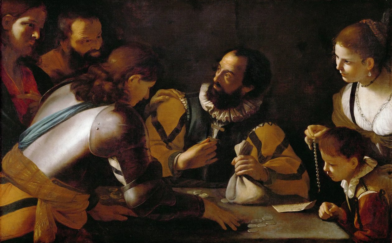 La vocation de Saint Matthieu - The Vocation of Saint Matthieu - Mattia Preti (1613-1699). Olje på lerret, ca. 1635. Dimensjon : 104x164 cm. Kunsthistorisk museum, Vienne av Mattia Preti