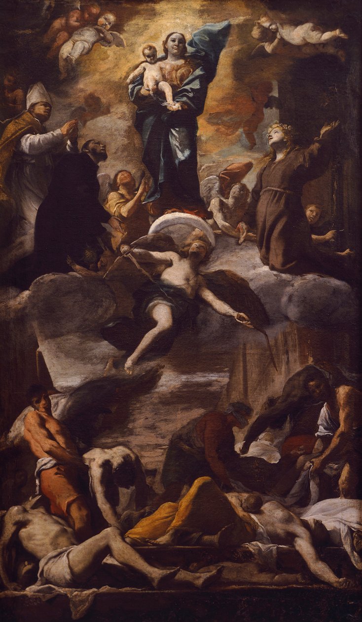 Pesten i Napoli, ca. 1660 (olje på lerret) av Mattia Preti