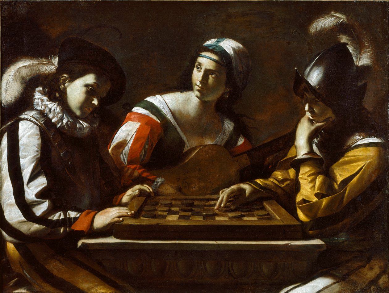 The Game of Draughts, 1630-tallet av Mattia Preti
