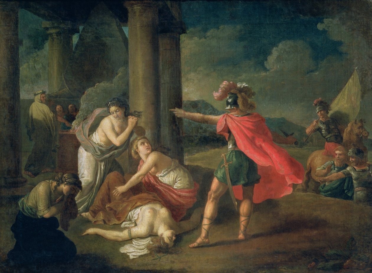 Døden til Camilla, søster til Horatius, 1787 av Matvei Ivanovich Puchinov
